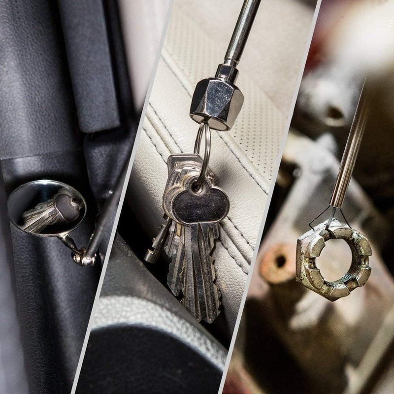 NoCry مجموعة أدوات التقاط مغناطيسية قابلة للتمديد - تشمل أداة التقاط بمخلب مرن بطول 36 بوصة، ومغناطيس على عصا بقوة سحب 16 رطل، وصينية تخزين مغناطيسية - Image 2